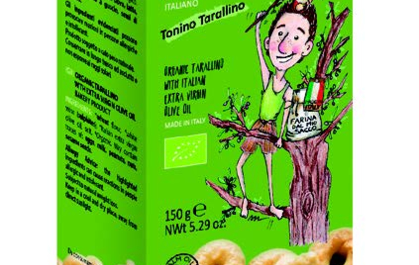 Włoskie organiczne krakersy z oliwą, oznaczone znakiem zielonego listka 150 g, Lecci della Torre