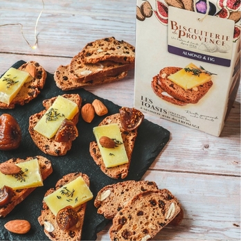 Prowansalskie krakersy do sera, z migdałami i figą Biscuiterie de Provence, 120g